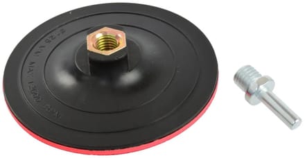 GEKO Klittenband steunschijf - 125 mm - met booradapter - veelzijdig gebruik
