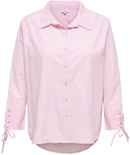 ONLY CARMAKOMA - CAROREGON ALVA L/S STRING SHIRT WVN Dames Blouse
