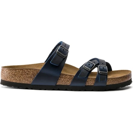 Geoliede leren sandalen voor vrouwen Birkenstock Franca