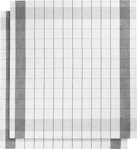set van 6 keukenhanddoeken - De Witte Lietaer - kleur wit/zwart