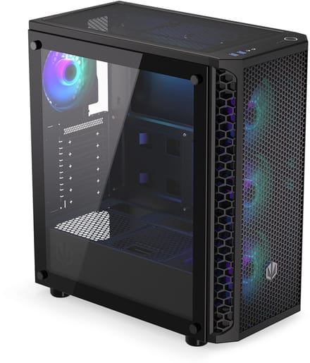 endorfy Signum 300 ARGB Midi-tower PC-behuizing Zwart 4 voorgeïnstalleerde LED-ventilators, Zijvenster, Stoffilter