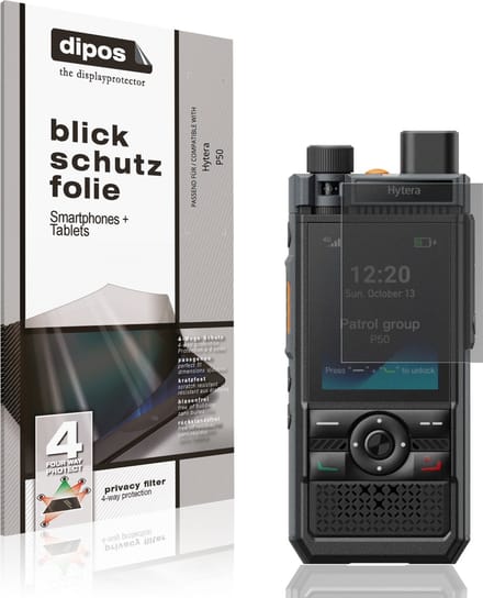 dipos – Matte Privacy Screenprotector geschikt voor Hytera P50 | Anti-Spy Beschermfolie
