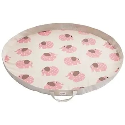 3 Sprouts - Play Mat Bag - Pink Elephant