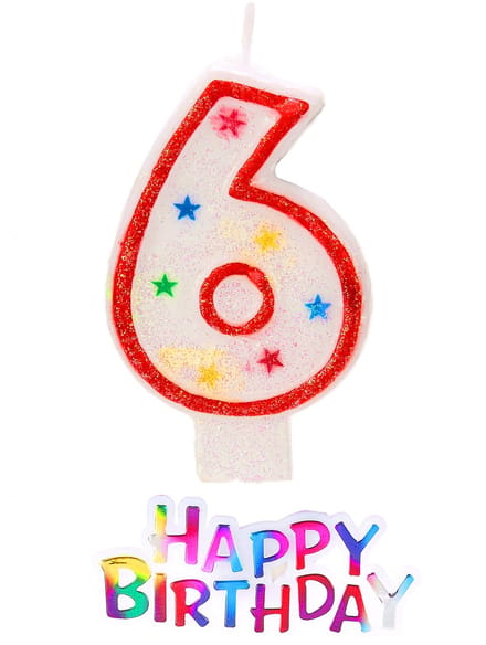 UNIQUE - Sprankelende sterkaars nummer 6 met topper