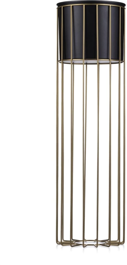 Loft Serie - Bloemenstandaard - Industrieel Design - Staalconstructie - Goud-Zwarte Afwerking - 70cm