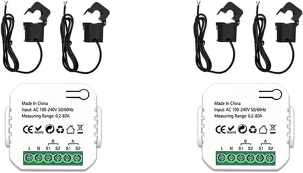Energiemeter - Stroommonitor - Energieverbruik Meten - Bidirectioneel - 80A - Wit