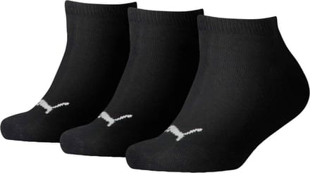 Puma - Kids 3-Pack Sneaker Sokken Invisible Zwart - 23-26