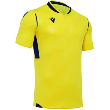 Macron Kimah Shirt Korte Mouw Heren - Geel / Marine | Maat: M