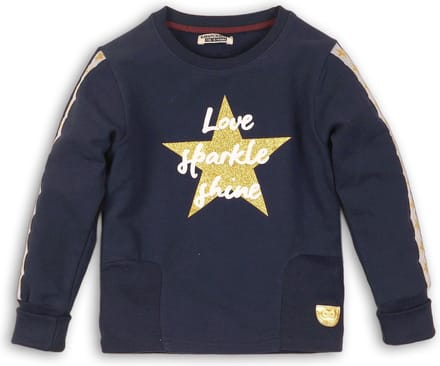 DJ Dutchjeans Meisjes Sweater - Navy - Maat 152