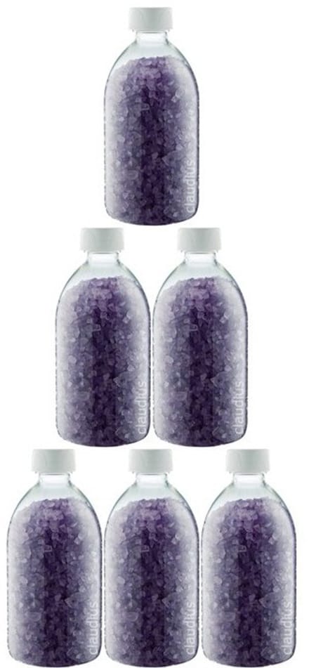Claudius Badzout Lavendel - 600 gram - Fles met witte dop - Set van 6 stuks
