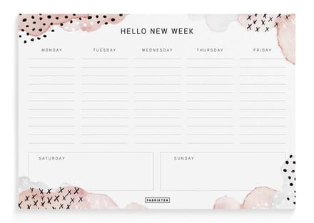 Fabrikten Weekplanner Waterverf - A5 - Compact - Engels