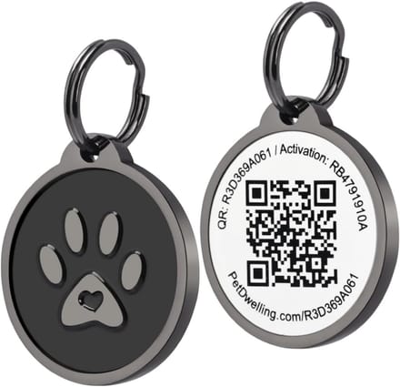 Duurzame 2D QR Code Huisdier ID Tag - Honden- en Kattenlabels met Online Profiel en Directe E-mail Meldingen