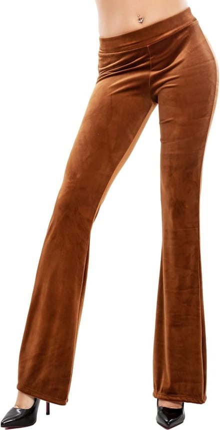 Damesbroek met poot Flare Fluwelen Chenille VI-82148