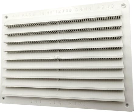 Rechthoekig Ventilatierooster Kunststof 150x200mm met Insectengaas