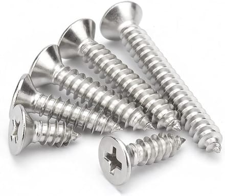 Roestvrijstalen Zelftappende Schroeven M6×16mm - 10 stuks, Phillips Truss Head