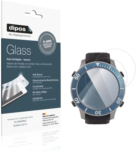 dipos – 2x Pantserfolie geschikt voor SCUBAPRO Galileo G3 Ti | 9H Screenprotector