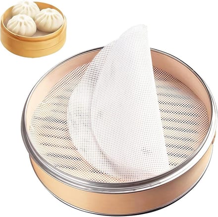Set van 5 Ronde Siliconen Stoominserts - Antiaanbaklaag - Hittebestendige Stoominserts voor Dumplings - Bakken en Stomen - Multifunctionele Deeggarinlay