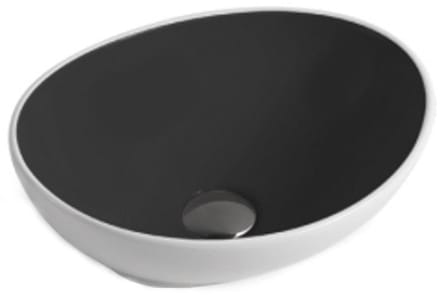 Mexen Elza opbouw wasbak 40 x 33 cm, wit/zwart - 21014077