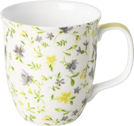 IHR - Mok 375 ml - Fleurs yellow grey
