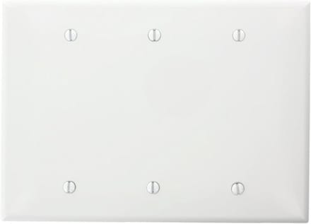 Wandplaat 3-Gang Blanco Half Grootte Stootvast Thermoplastisch Wit