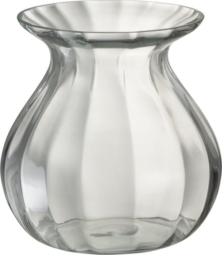 J-Line vaas Amo - glas - transparant - large - Ø 18 cm