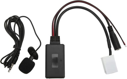 Audio Adapter - Muziek Kabel - Auto Muziek Streamen - Met Microfoon - 12 Pin - Zwart