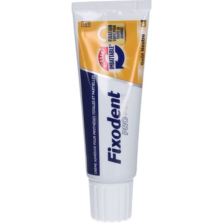 Fixodent Pro Plus Crème Adhésive Fixation Forte Goût Neutre 40 Grammes