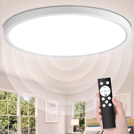 LED Plafondlamp met Bewegingssensor en Afstandsbediening - Dimbaar en IP54 Waterdicht