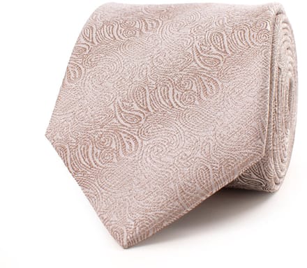 TRESANTI | GIANVITO | Silk tie with faded paisleys | Beige