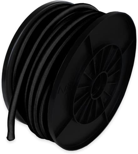 Zwart Elastisch Bungeekoord 9mm - 25 Meter Sterk Spanelastiek