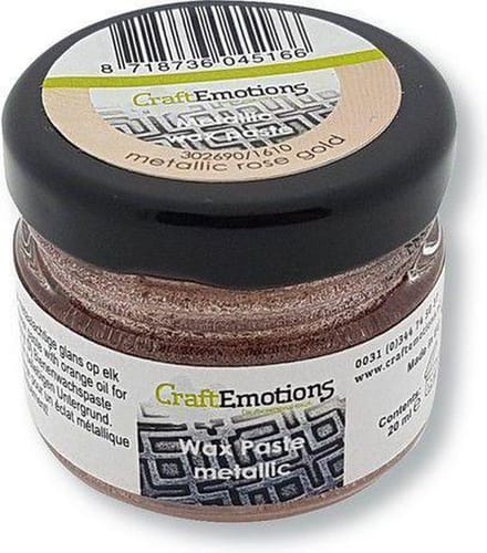 CraftEmotions Wax Paste metallic - rosÃ© goud 20 ml