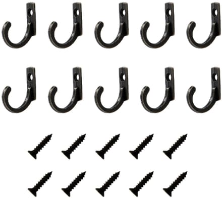Wandhaken met schroeven, 10-pack