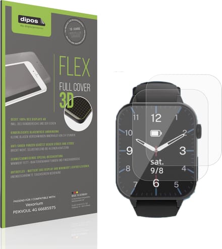 dipos FLEX – 2x Matte Screenprotector geschikt voor Vexorium PEIKVOUL 4G 66685975 | Volledige Schermbescherming | Case-Friendly
