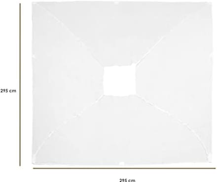 Koem Top vervangend dekzeil voor paviljoen Eden 3 x 3 m, wit van polyester, 180 g/m² met airvent