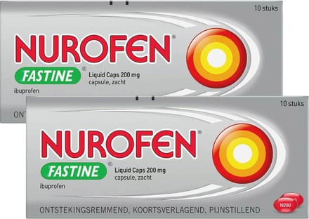 Nurofen Fastine Liquid Caps 200mg - 2 x 10 capsules