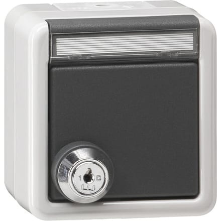 Gira IP44 Buiten SCHUKO Stopcontact Met Vergrendelbare Afdekking - 456930