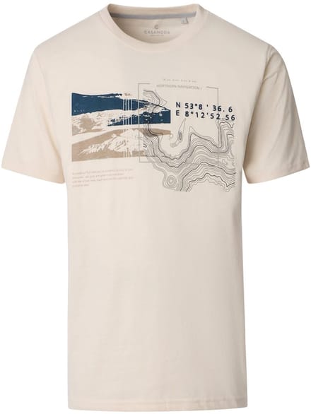 CASAMODA T-shirt Met Print 126340001-002 Gebroken Wit - L