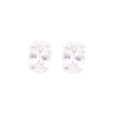 Boucles d'oreilles - LUXENTER - Essential Medium - Argent 925 - Zircon pavé - Plaqué rhodium white