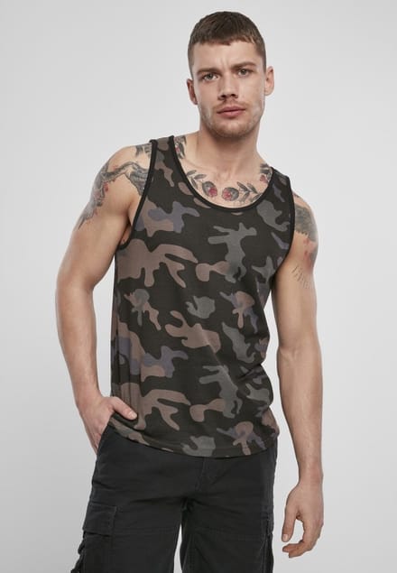 Brandit - Basic Tanktop - 5XL - Zwart/Bruin