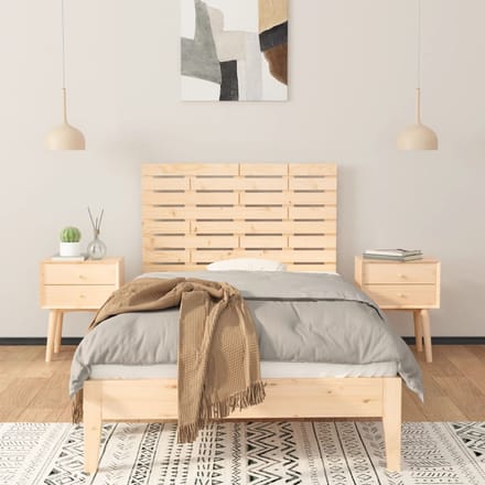 vidaXL - Hoofdbord - wandmontage - 96x3x63 - cm - massief - grenenhout