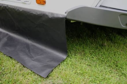 10 meter ESVO caravan tochtstrook, zwart, heavy duty 65 cm
