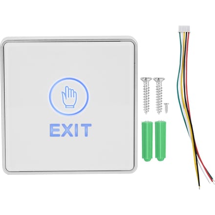 Interrupteur Système de Contrôle d'Accès de Porte à Capteur Tactile Sécurité Domicile Déverrouillage Bouton de Sortie white