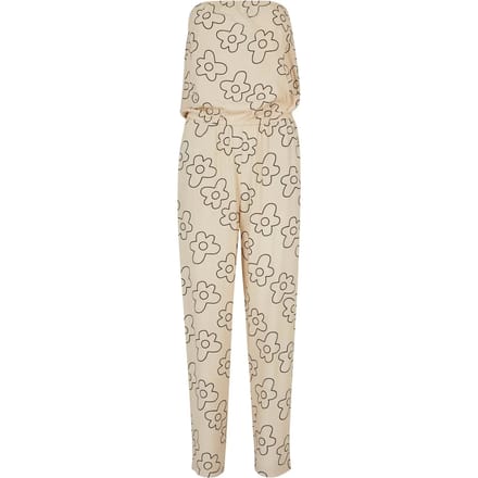 Urban Classics - Viscose Bandeau Jumpsuit - M - Creme/Zwart