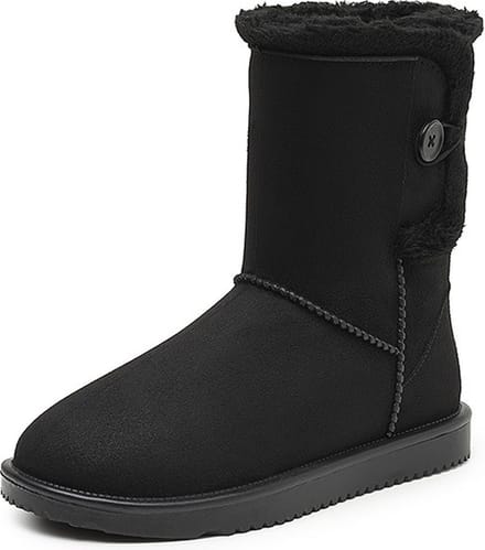 Neva - NV03 gevoerde dameslaars pvc zwart
