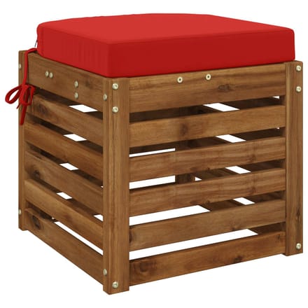 vidaXL - 1-delig - zitkussen - SOEST - 100% - Polyester - Rood - 40 - x - 40 - x - 7 - cm
