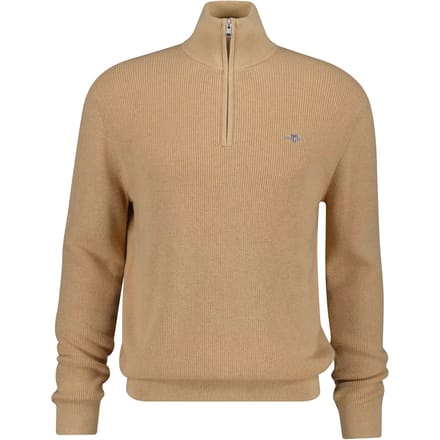 Sweater met halve rits Gant Marino Ribbed