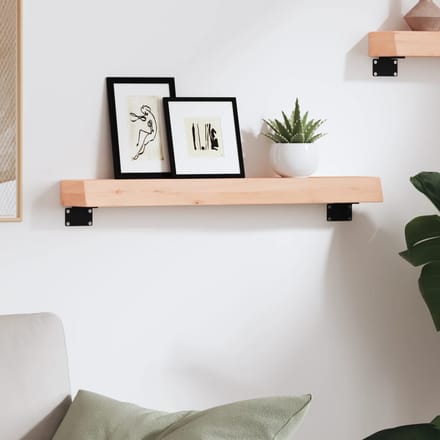 vidaXL - Wandschap - 60x10x6 - cm - onbehandeld - massief - eikenhout