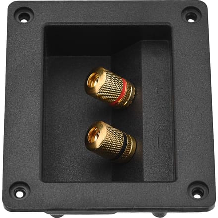 Akoestische componenten voor HiFi-luidspreker 2 koperen aansluitklemmen kabelconnector doosbehuizing black