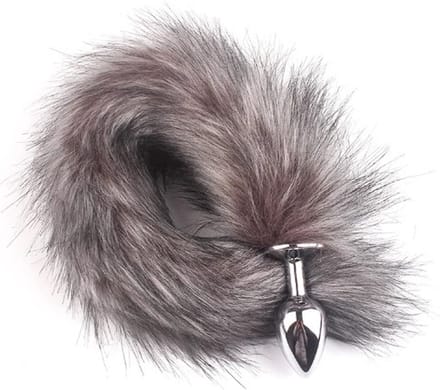 Go Go Gadget - Foxtail - Anale Buttplug - Geschikt voor Mannen en Vrouwen - Vossenstaart - Grijs