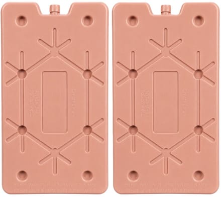 Excellent Houseware Koelelement Ice Pack - 2x - oudroze - polyethyleen - 350 gr - 24 x 14 x 1.5 cm